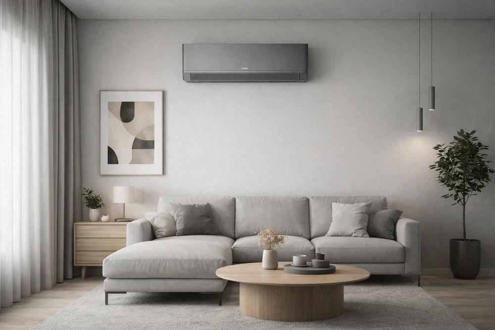 Kaisai GEO+ GEO PLUS klimatyzacja ścienna Breezeless UVC w salonie 03